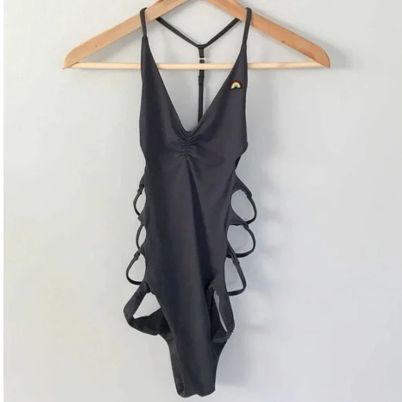 🔥AMAZING Spiritual Gangster black cut out one piece swimsuit. NEVER WORN.🔥 - Picture 5 of 8